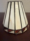 Vintage Tiffany Style Prairie Mission Stained Glass Small Lamp Shade 6” Wide