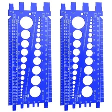 2 Pieces Nut Bolt Thread Gauge Checker Plastic Bolt Size and Thread Gauge Bol
