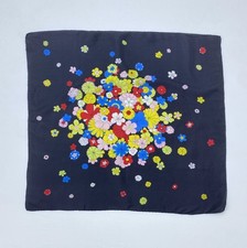 GORGEOUS women s Silk Vibrant Scarf W A Floral Colourful Print 28"/30" EX.CON