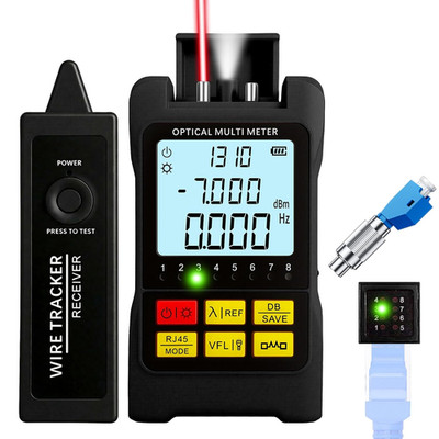 Portable 5-In-1 Fiber Optic Cable Tester with Optical Power Meter, Cable Finder,