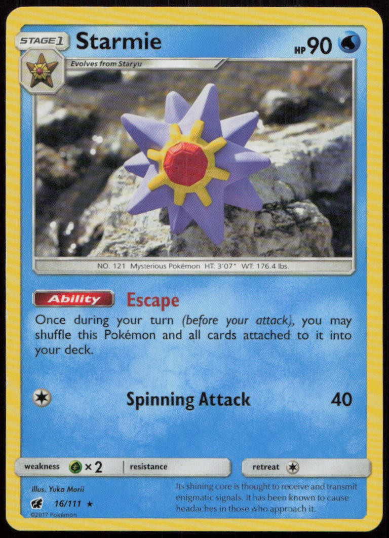 Starmie 16/111 LP Crimson Invasion Rare Pokemon
