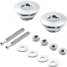 2 Pack 1.25" Aluminum Quick Release Car Hood Pin Latch Lock Clips Silver
