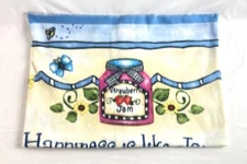 Vets First Fleece Throw Blanket 61x39 Bees Flowers Jam Quote Polyester