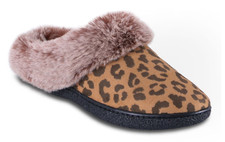 Isotoner Women's Classic Comfort Clog Slipper Brown Cheetah M 7.5 - 8 New