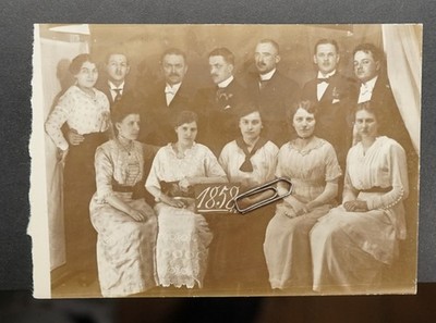 Photo portrait postcard club man woman Berlin Köpenick Oberschönweide sign