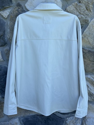 Thread & Supply Burton Jacket Sz M Ivory Faux Leather Classic Capsule Staple - Picture 3 of 6