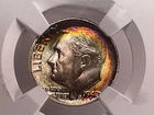 1947-D Roosevelt Silver Dime 10C NGC MS66 STAR * Gem US 90% Coin BEAUTIFUL TONER