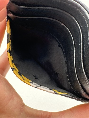 MICHAEL KORS Card Holder Case Black And Yellow - Picture 11 of 15