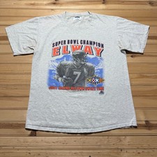 Vintage 1998 John Elway Denver Broncos Super Bowl XXXII Champion T-Shirt - Large