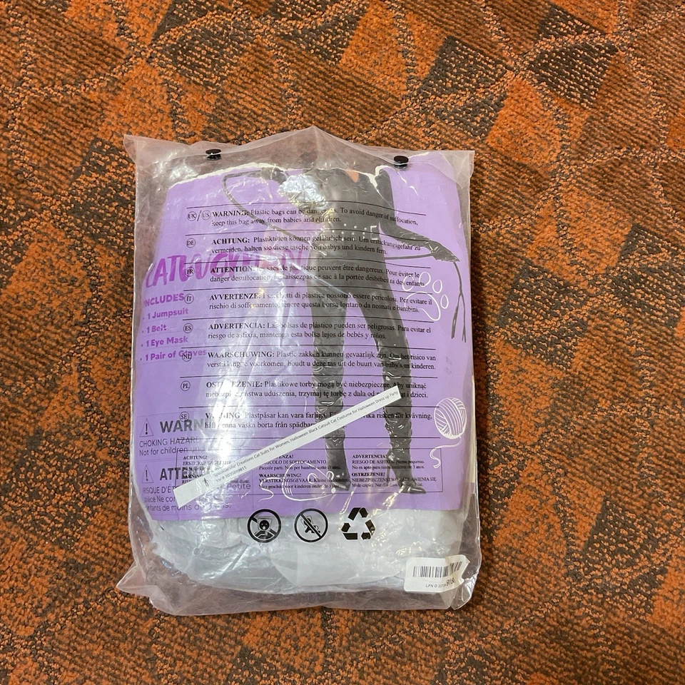 SPOOKTACULAR CREATIONS CATSUIT БОДИ НОВЫЙ С ЯРЛЫКАМИ РАЗМЕР L НОВЫЙ СЕКСУАЛЬНЫЙ CAT ЖЕНЩИНА - Изображение 2 из 4