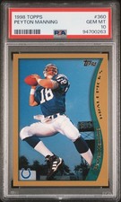 1998 TOPPS #360 PEYTON MANNING ROOKIE RC PSA 10