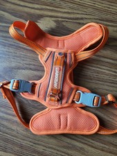 BARKBAY Dog Harness No Pull with ID Tag Pocket Heavy Duty Reflective Orange M
