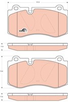 Bremsbelagsatz Scheibenbremse Cotec TRW GDB1733 FüR Mercedes Klasse W211 C216 SL