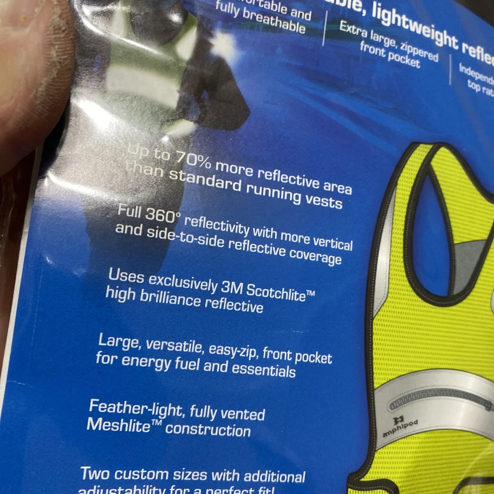 Amphipod Full Visibility Vest Yellow/Silver - Image 3 of 3