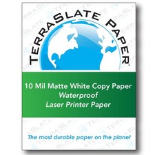TerraSlate Premium Rain/Weather/Waterproof Paper, 10 MIL 8.5 x 11 Inches, Bri...