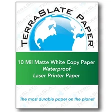 TerraSlate Premium Rain/Weather/Waterproof Paper, 10 MIL 8.5 x 11 Inches, Bri...