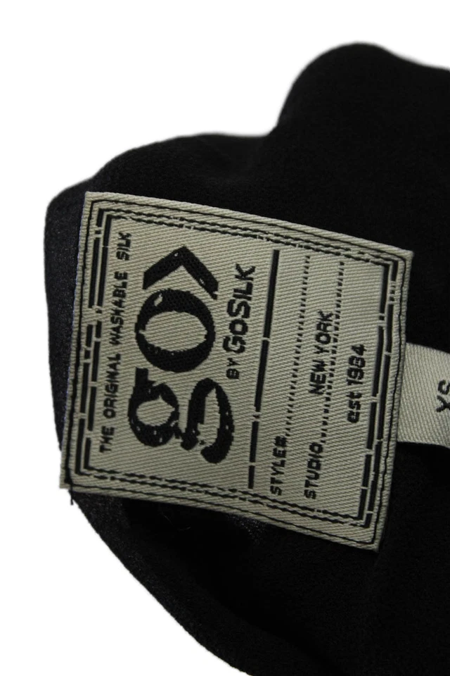 Go Silk Womens Silk V-Neck Pullover Tank Top Blouse Black Size XS - Изображение 4 из 4