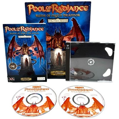 Pool of Radiance Ruins of Myth Drannor PC Big Box 2 CD gereinigte Hülle Handbuch