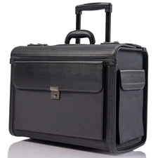 Hammer Anvil 19 Wheeled Briefcase Rolling Case Sales Sample Pilot Lawyer Attache