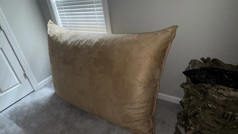 JAXX Bean Bag Pillow With Clean Camel Tan Cover Extra Large 62”x42” - Image 2 of 4