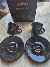 Lamborghini Espressotassen 2er Set Schwarz Gold Tasse & Unterteller Lavazza Limi