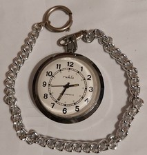 schöne Taschenuhr ruhla Quartz made in DDR mit Batterie und  Kette