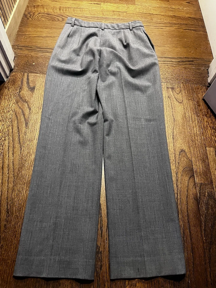 Pantalones para mujer Kate Hill grises mezcla de lana forrados talla 2P Foto 2 de 4