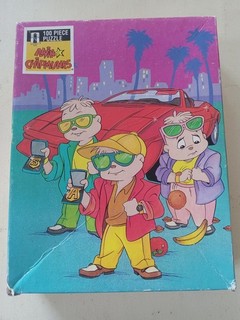 Vtg Alvin And The Chipmunks Miami Vice 100pc Puzzle 1990 11.5"x 15"
