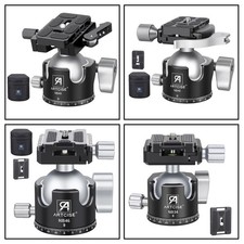 46mm Heavy Duty Tripod BallHead Large CNC Camera Head Low Profile Ball Head