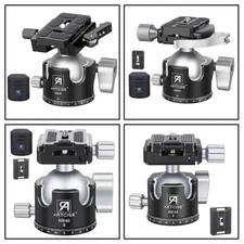 46mm Heavy Duty Tripod BallHead Large CNC Camera Head Low Profile Ball Head