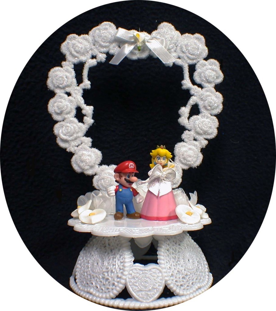 Nintendo Super MARIO Princess Wedding Cake Topper TOP Princess Peach groom top