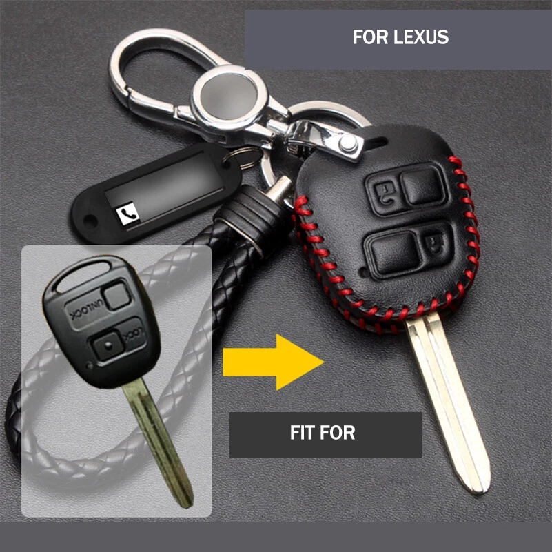 Funda Carcasa Llavero Mando a Distancia Cuero 3 Botones Para Lexus GX470 RX350 ES300 Foto 4 de 4