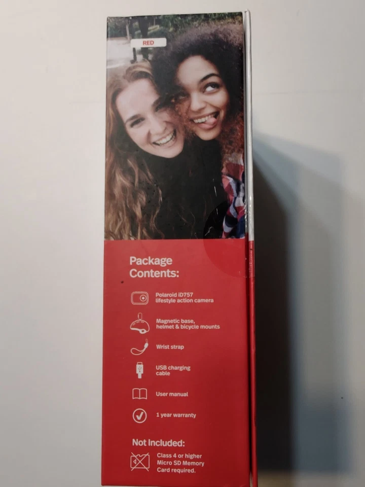 POLAROID ID757 12MP Red Waterproof Sports Action Digital Video Camcorder Camera - Image 3 of 3