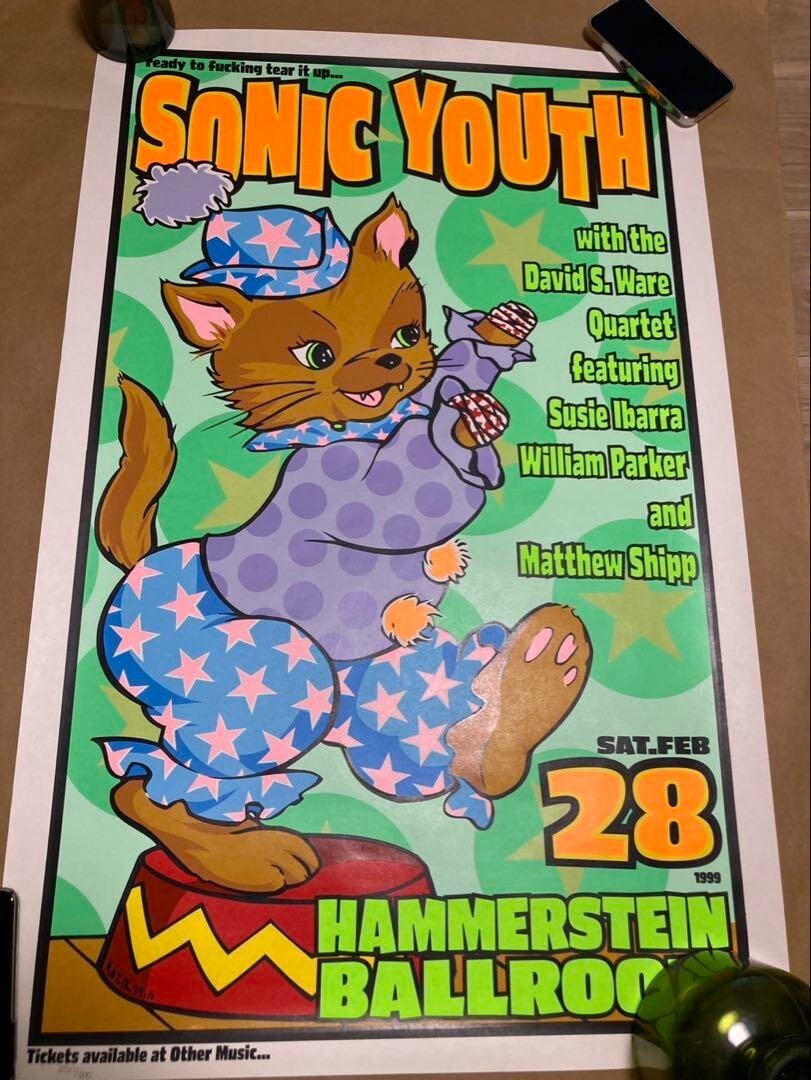 Sonic Youth ヴィンテージ　シルクスクリーンポスター　ナンバリングあり Frank Kozik 
