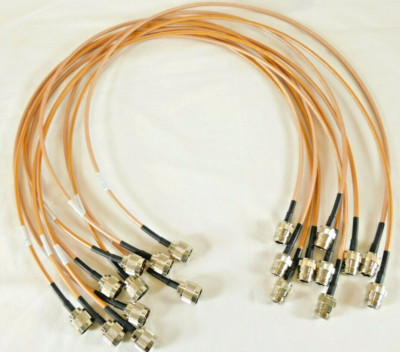 RG142 Teflon Jumper Cable N-Male to N-Female RG-142-NM-NF-3 - 3 Feet - LOT OF 10