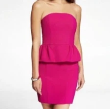 Express Hot Pink Y2K  Tulip Hemline Twee 80's Prom Evening Wear 10