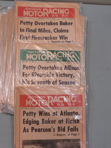 Vintage Southern MotoRacing Nascar Newspaper/Magazine Lot, Qty 25, 1975-1987 - Picture 2 of 2