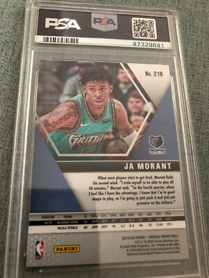 2019-20 PANINI MOSAIC Ja Morant RC BASE PSA 9 MINT!! | eBay