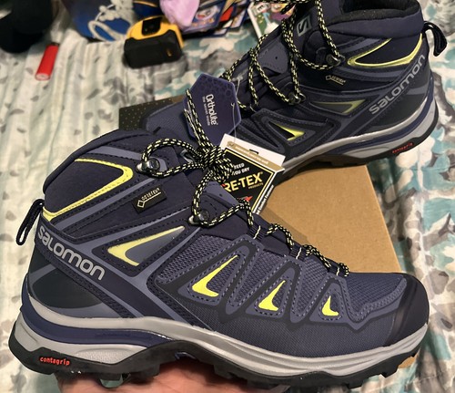 Salomon Women\u0026#039;s X Ultra 3 MID GTX Hiking Boots Sz 7.5w New in Box Blue  | eBay