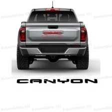 1PC Gloss Black Middle Tailgate Canyon Emblem Badge Fit 2023-2024 GMC Canyon