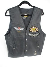 Harley Davidson Authentic Official Leather Vest USA Made 98240-97VM Size M