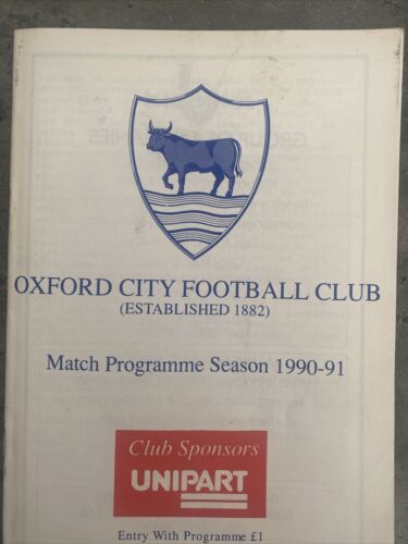 Oxford City v Sandy Albion 03/09/1990 (South Midlands League) - Photo 1/2