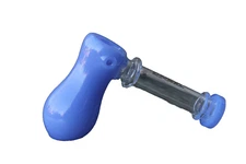 Blue Phoenix Star, 4-5/8" long, 3" tall, High Quality Glass