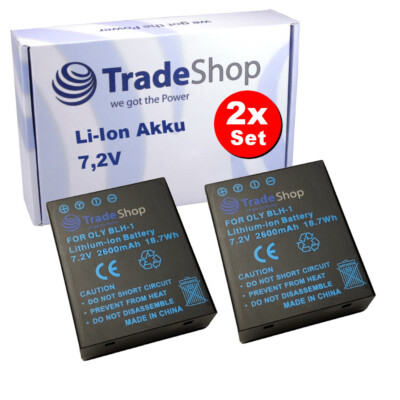 2x Akku Battery BLH-1 für Olympus OM-D E-M1 Mark II, E-M1X Digitalkamera