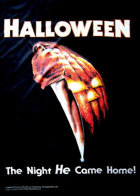 HALLOWEEN FLAGGE FAHNE THE NIGHT HE CAME HOME POSTERFLAGGE STOFF POSTER FLAG