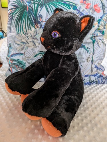 Build-A-Bear Lucky Kitty Black Cat 13" Soft Plush Toy Halloween 🎃 - Picture 3 of 10