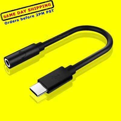 Type C to 3.5mm Audio Adapter Aux Jack Cable w/ Smart DAC Chip for Razer Phone