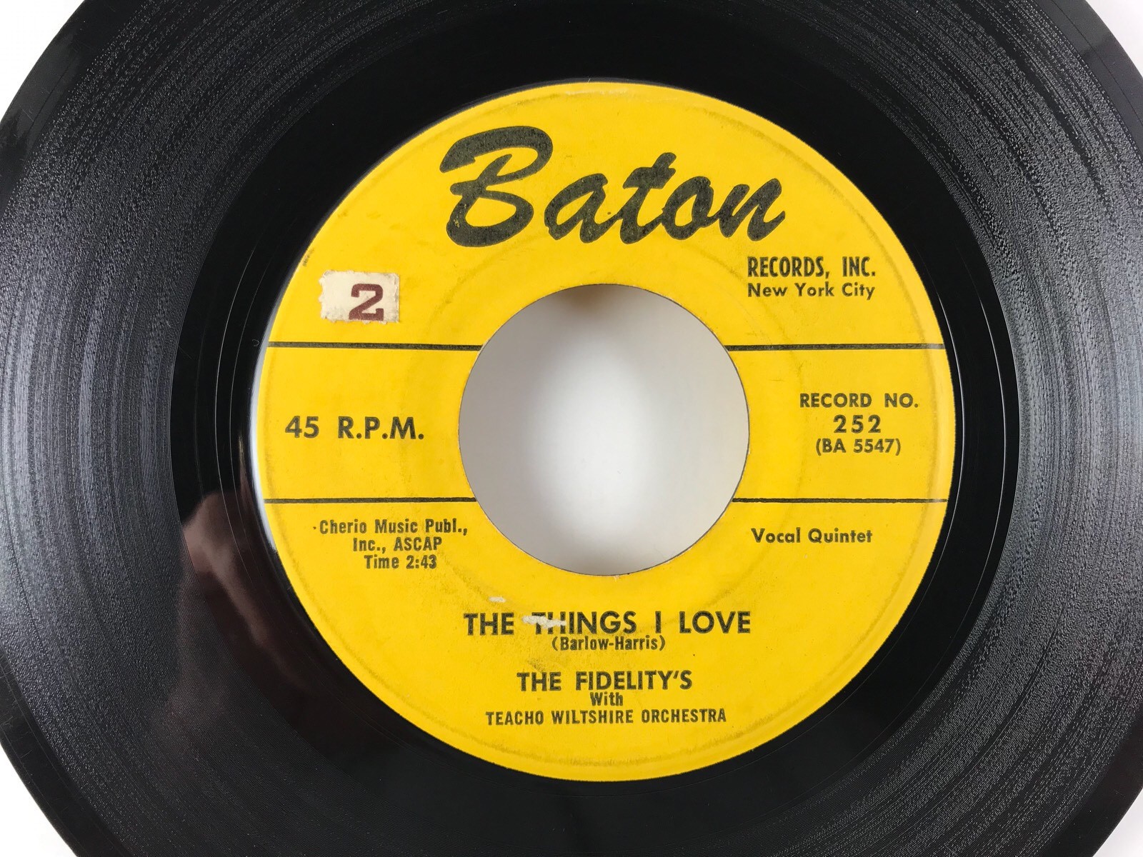 The Fidelity's - Doo Wop - 1958 45rpm - Hold On To What'cha Got - Baton ...