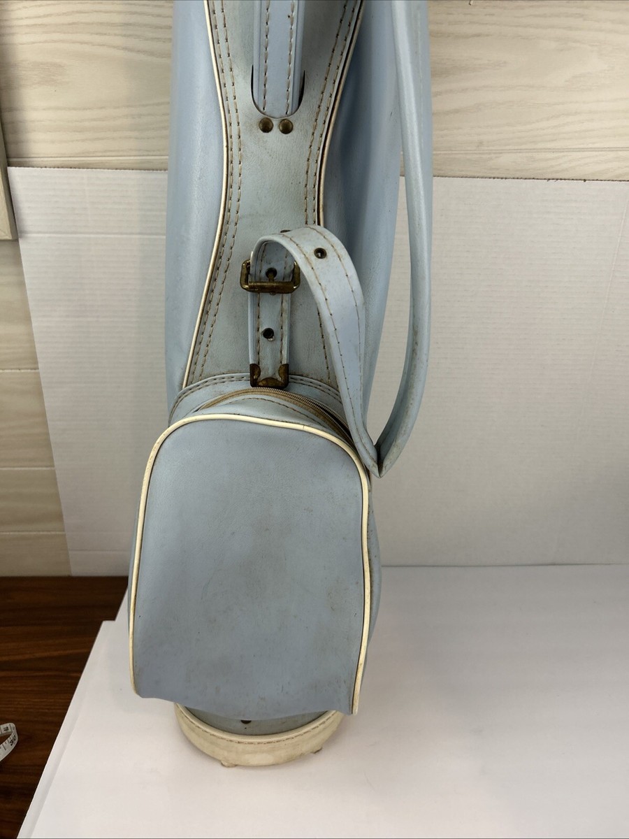 Rare Vintage Leather Vanguard Golf Bag With Shoulder Strap