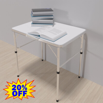 Folding Camping Table Aluminium Height Adjustable Desk Kitchen